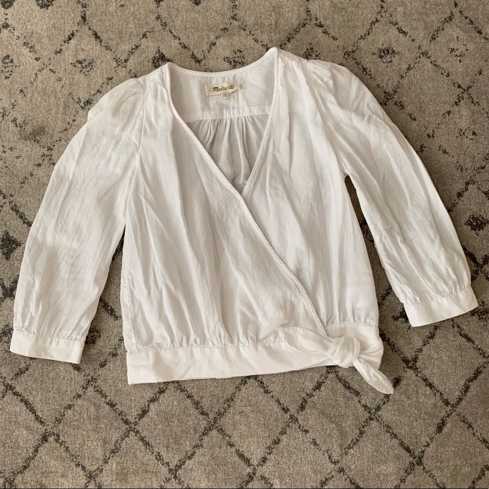 Madewell Cotton Wrap Top